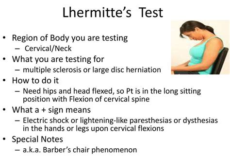 lhermitte's sign vs spurling test